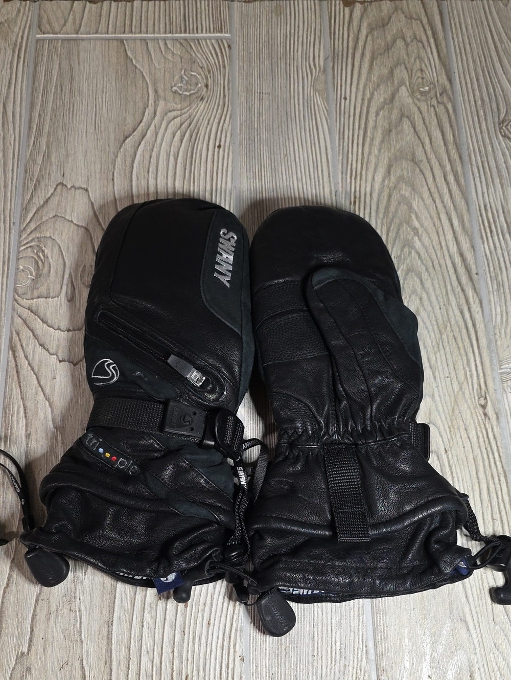 Swany X-Cell Mitt Ladies Waterproof Insulated Leather Ski Mittens Size Large